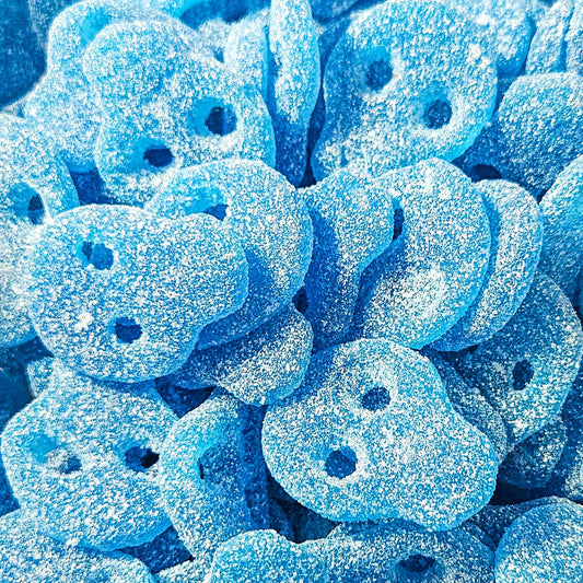 VEGAN FIZZY BLUE SKULLS