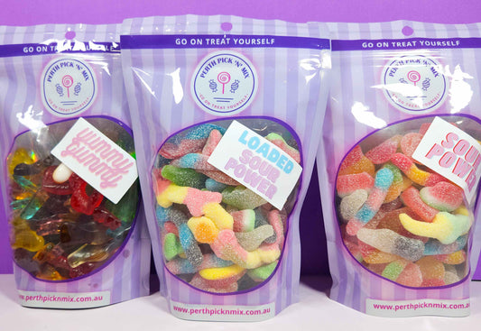 3 Pack:Yummy Gummy, Sour Power, LOADED Sour Power