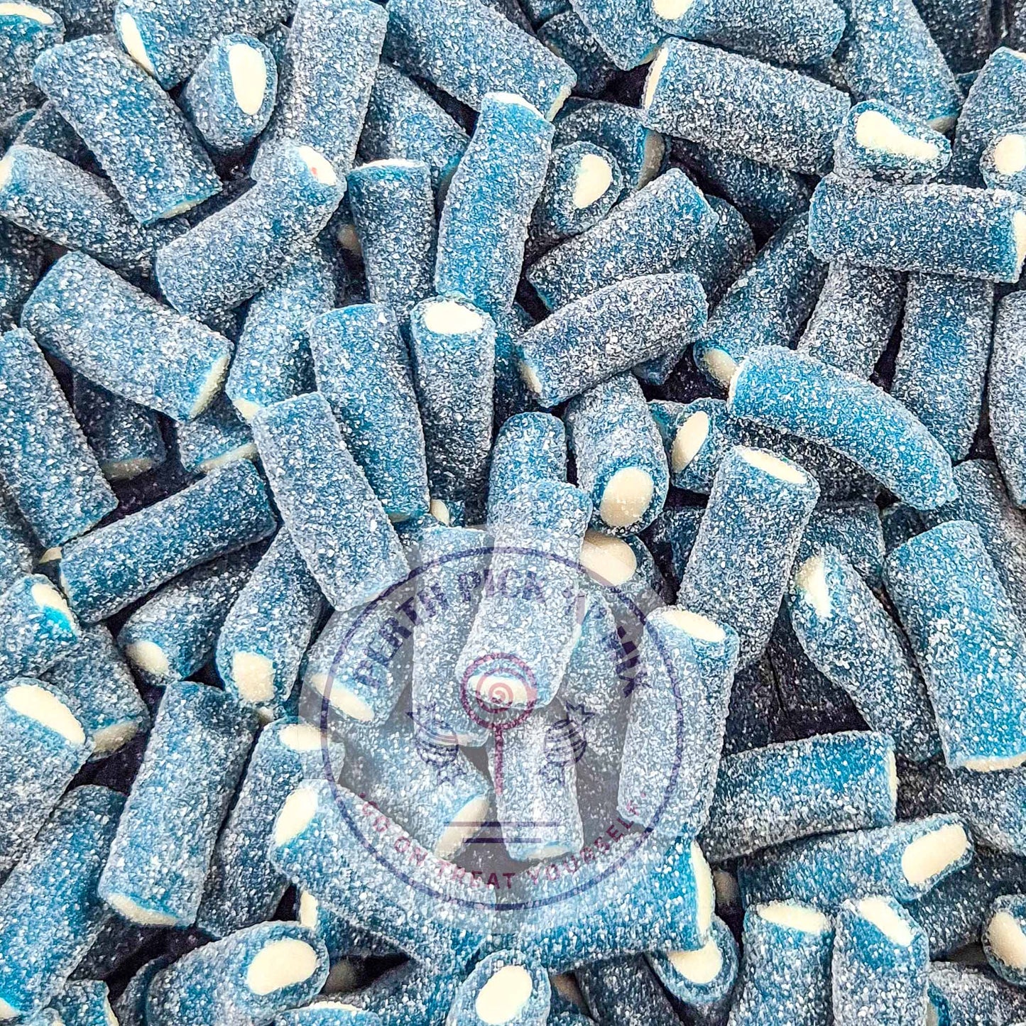 Fizzy Blue Raspberry Bites - UK Sweets Online