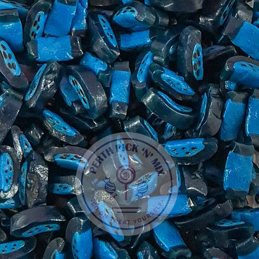 Blue Raspberry Liquorice Slices - UK Sweets Online