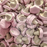 Violet Liquorice Foam Mushrooms 100g