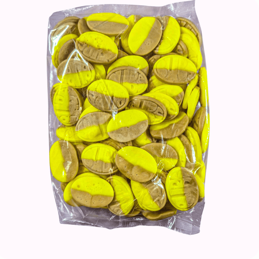 BUBS BULK BUY Banana & Caramel Ovals 1.4kg- BUBS Swedish Candy Online