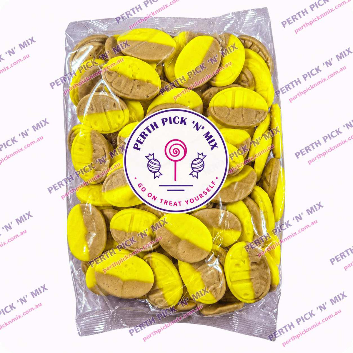 BUBS BULK BUY Banana & Caramel Ovals 1.4kg- BUBS Swedish Candy Online