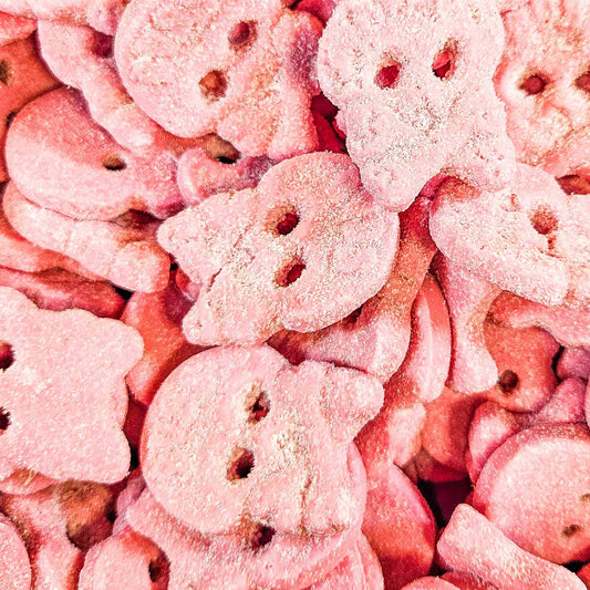 BUBS Sour Raspberry Skulls 250g