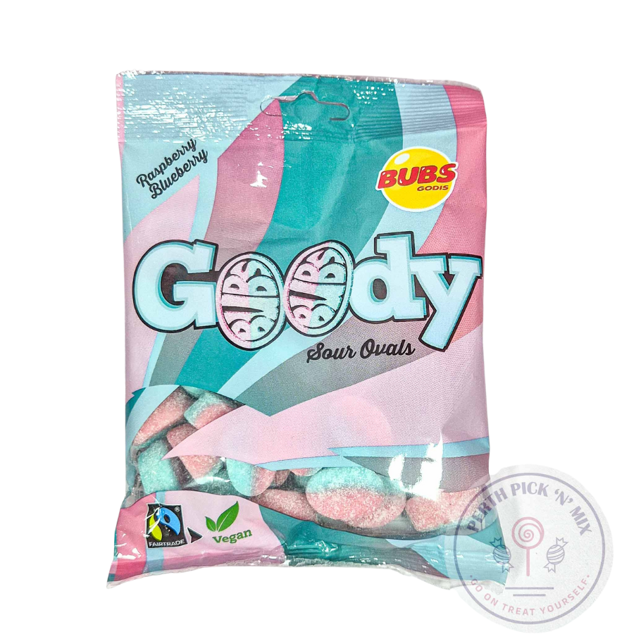 BUBS Blueberry and Rasperry Ovals 90g- BUBS Swedish Candy Online