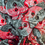 BUBS Raspberry Salty Liquorice Skulls 250g- BUBS Swedish Candy Online