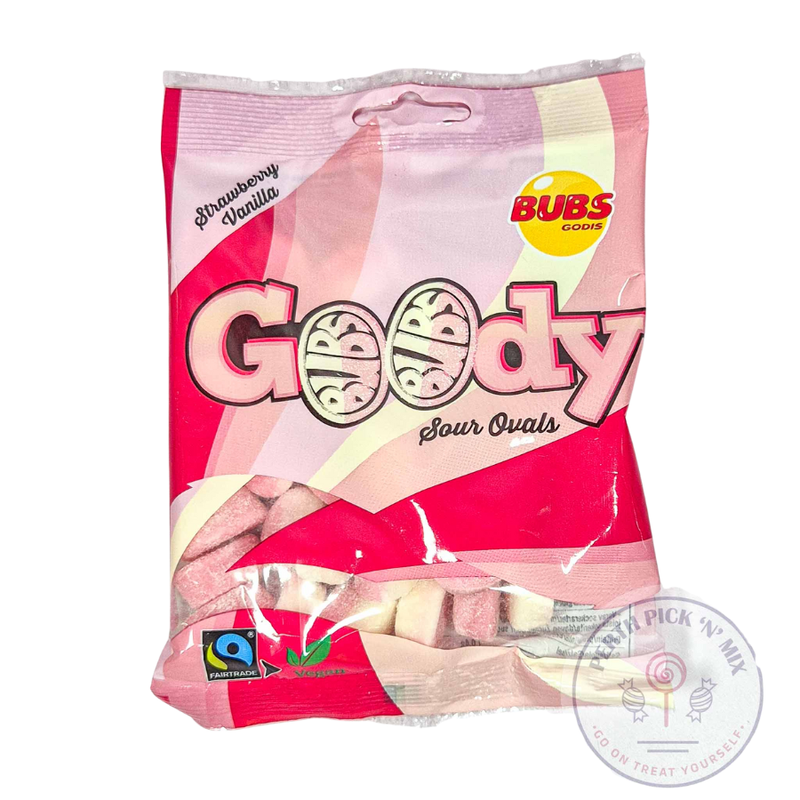 BUBS Strawberry and Vanilla Ovals 90g- BUBS Swedish Candy Online